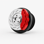 Brake caliper phone grip in Flame Red