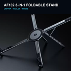 AF102 foldable laptop stand with Grey and Orange colour options