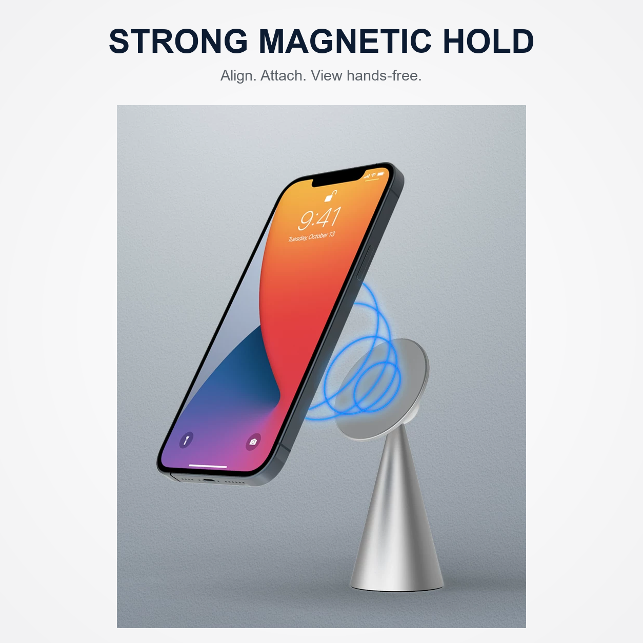 Strong magnetic phone attachment on the Metalinist C18 stand