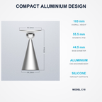 Metalinist C18 aluminium stand dimensions and specifications
